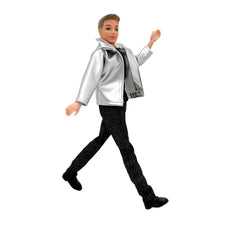 Jointed Male Doll with Three-Piece Clothing Set and Shoes