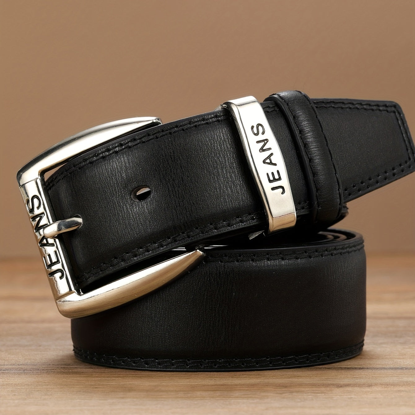 Men's Engraved Leather Belt