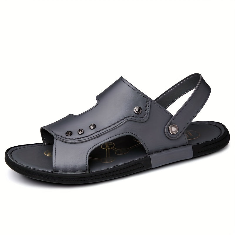 Men's Open Toe Slip On Strap Sandals Soft Sole Beach Sandals