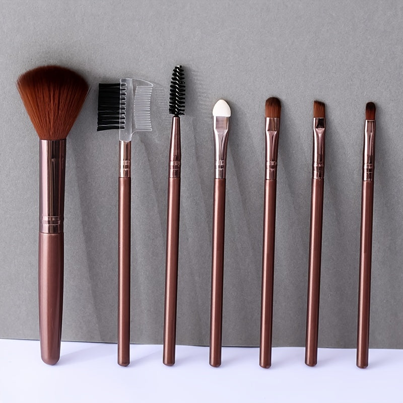 7pcs Portable Makeup Brush Set for Women - Ideal Gift for Her