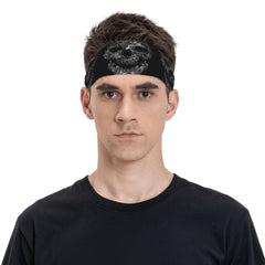 Scary Skull Sports Headband Sweat Wicking Stretchy & Breathable Polyester