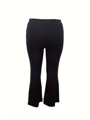  High Rise Flared Leg Trousers