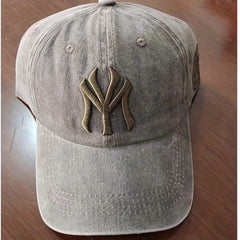 Vintage Embroidered Baseball Cap Washed Distressed Sunscreen Dad Hat Adjustable
