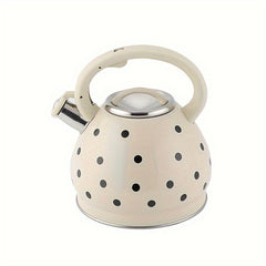 Stainless Steel Dot Print Kettle - 3.5L for Outdoor Camping