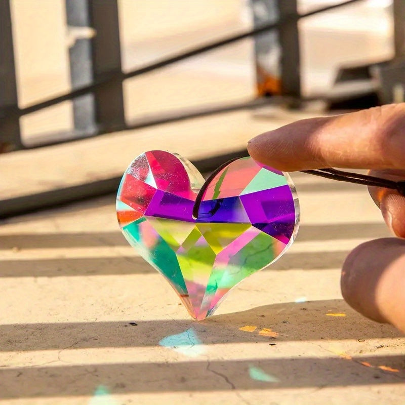 Sweet Heart Crystal Suncatcher Rainbow Maker for Outdoor and Indoor Decor