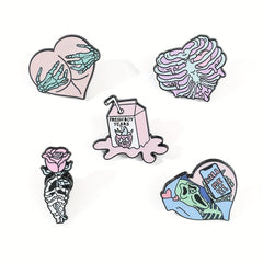 Halloween Series Skull Alloy Brooch Clothes Bag DIY Decor