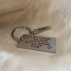 Dad Keychain Pendant Personalized Gift from Son or Daughter