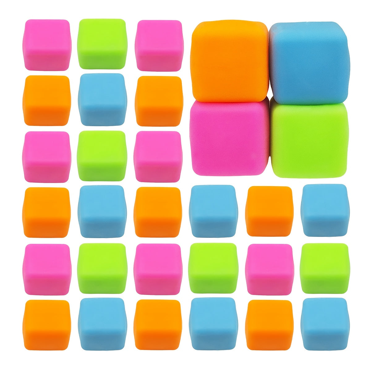 Sensory Toy Pressure Cube Pinch Ball 10pcs