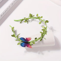 Leaves Embroidered Headband Butterfly Headdress Hair Accessories