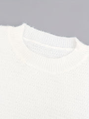  Striped Crew Neck Sweater Long Sleeve Pullover Jumper