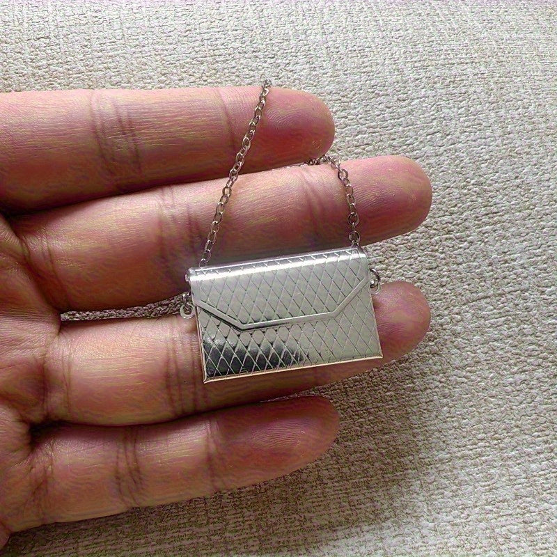 1:12 Scale Mini Metal Clutch Purse w/ Chain Strap & Mini Euro Notes DIY Prop