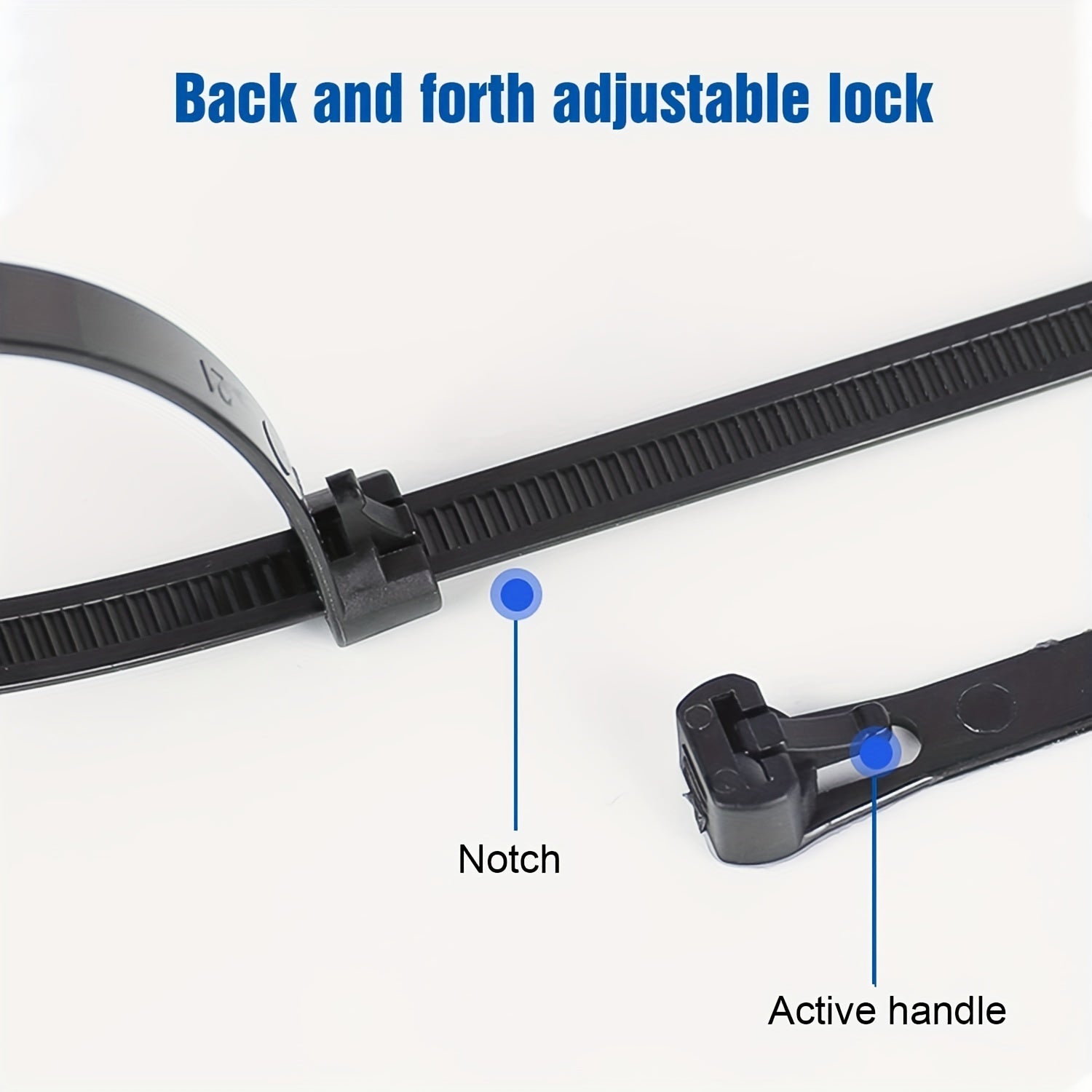 30 60pcs Reusable Plastic Ties Heavy duty Nylon Fixed Ties