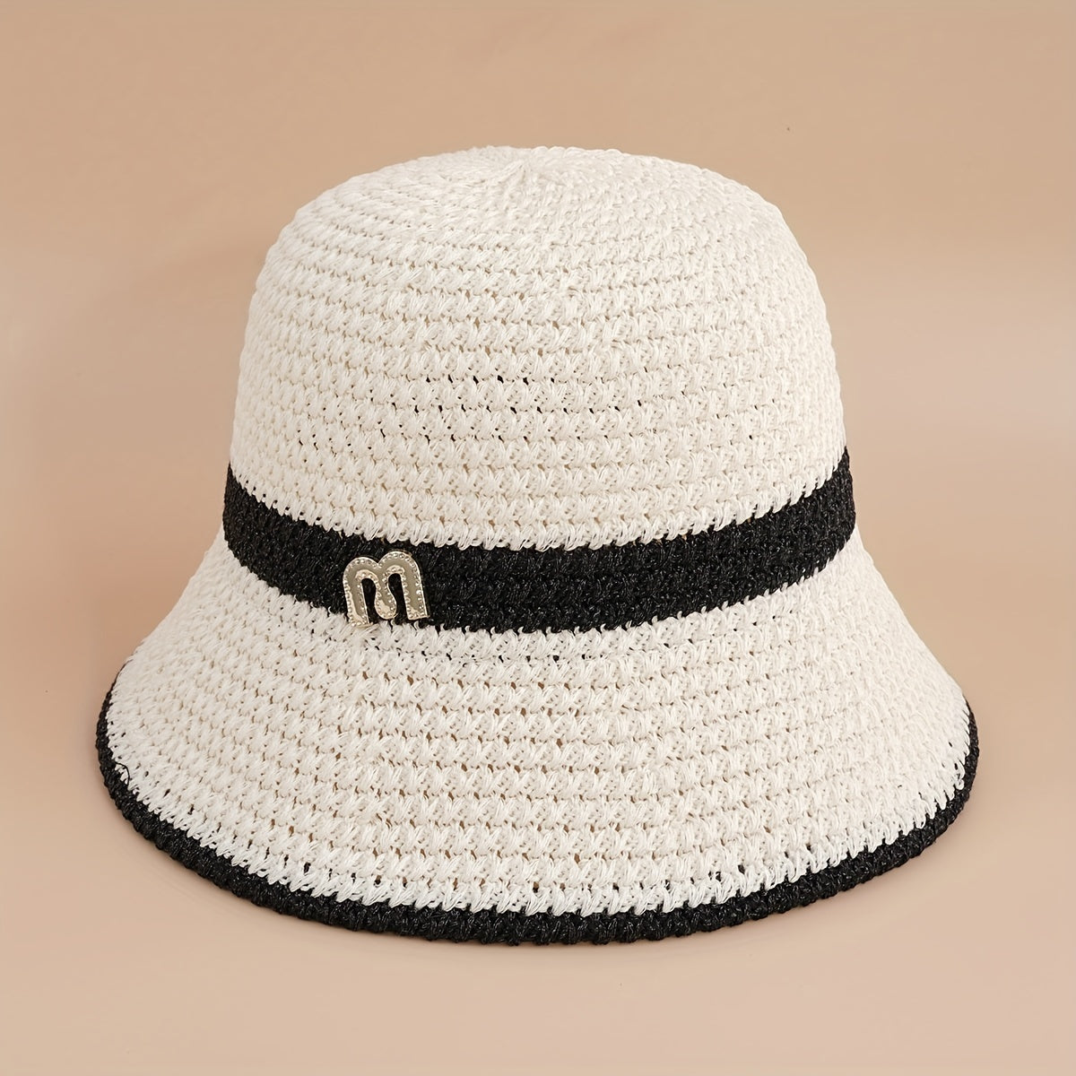Retro Hollow Summer Sunscreen Bucket Hat British M Mark