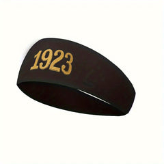 Men's Sports Headband Vintage 1923 Golden Number Breathable Workout Headband