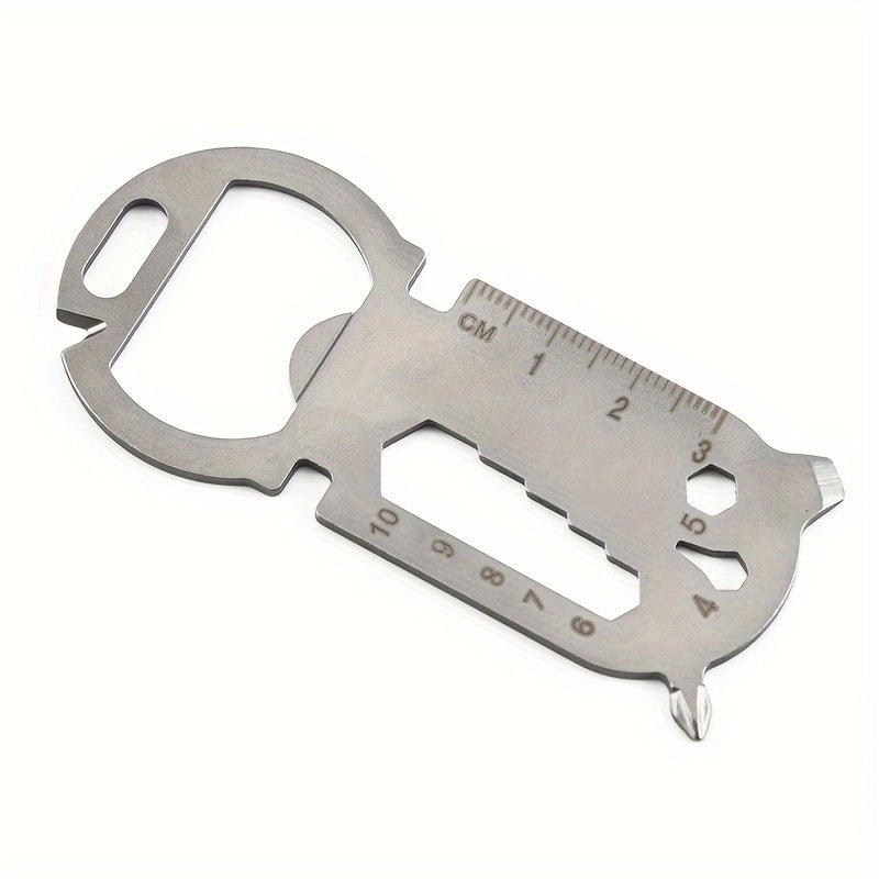Creative Metal Card Tool with Bottle Opener for Outdoor Camping
