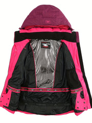 Women's Winter Hooded Puffer Coat - Thermal Sports Coat