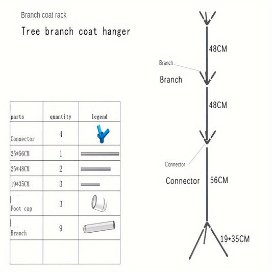 Carbon Steel Coat Rack Stand Hanging Single Rod Hat Rack