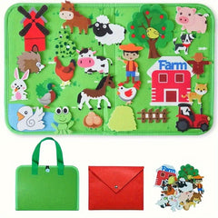 Farm Insect Animal Felt Story Board Set Interactive Game Set
