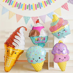 5pcs Dessert Ice Cream Balloons Donut Candy Theme Party Supplies