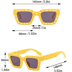 Hollow Cat Eye Frame Sunglasses Tinted Lens UV Protection