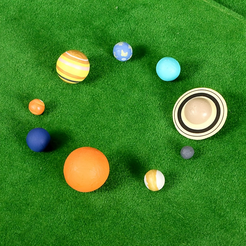 Solar System Puzzle Kit with Planets Stars & Moons in Red PVC