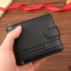 Men's Retro Wallet Short Zipper Buckle Money Clip