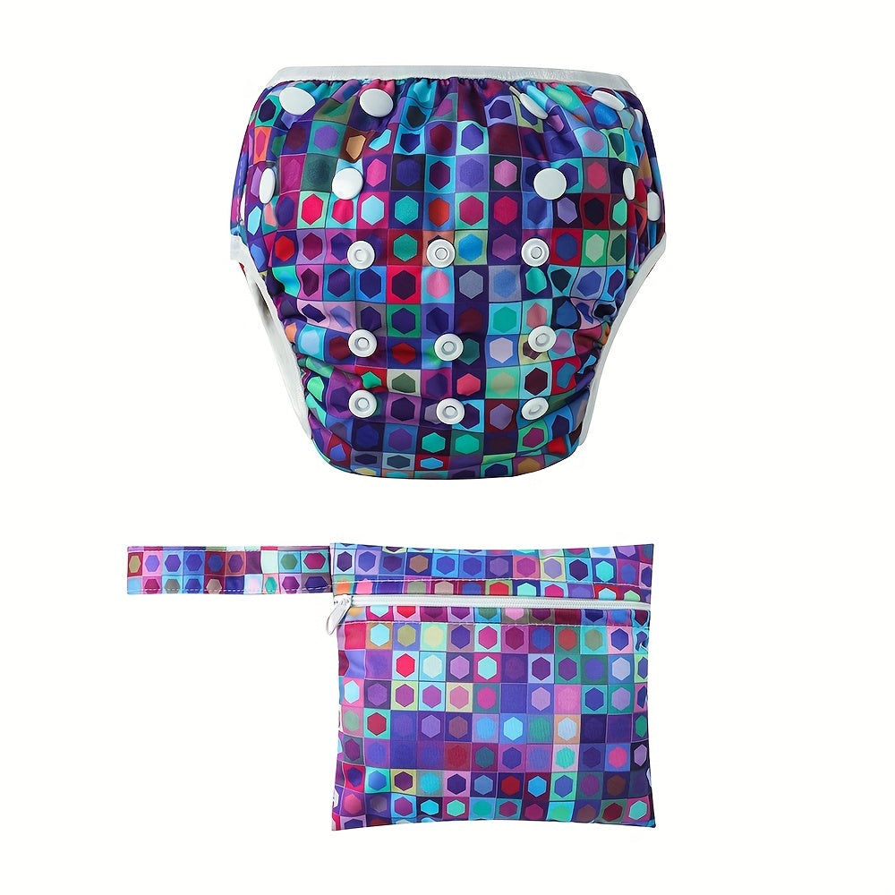 Cute Baby Swim Set: 1pc Swim Diaper & 1pc Diaper Bag