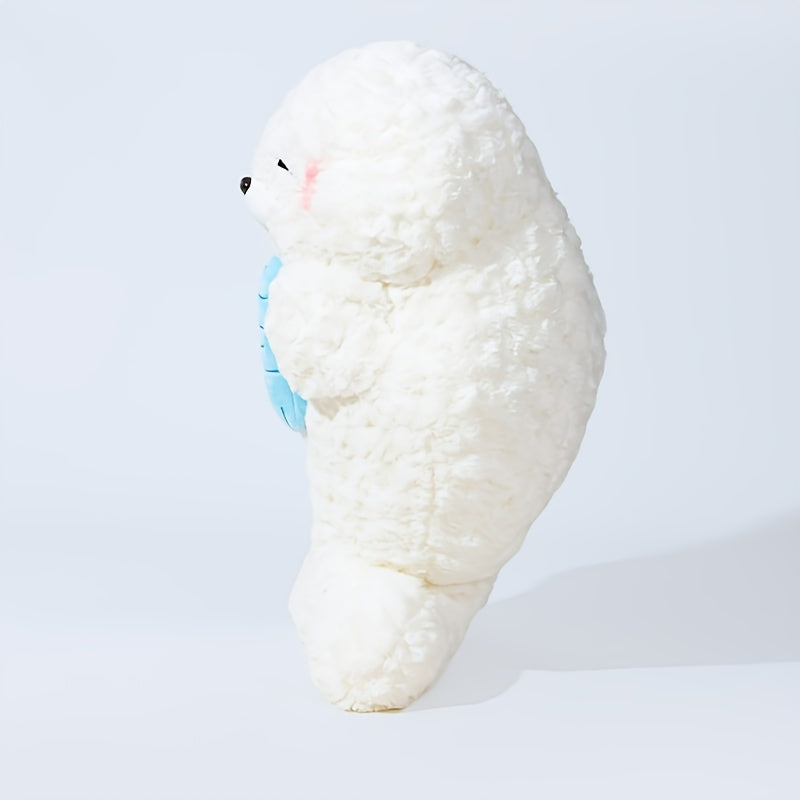 Adorable Seal Plush Doll with Fish Soft Stuffed Animal Gift