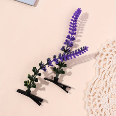 2pcs Lavender Decor Duck Billed Hair Clip for Hair Bangs Braids