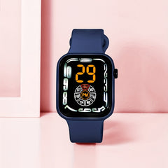 LED Square Digital Watch Silicone Strap Gift For Kids