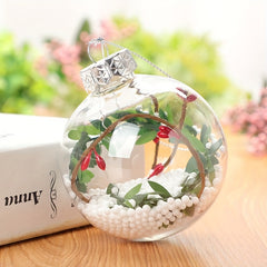 Transparent Plastic Fillable Ornament Balls for Christmas Decoration