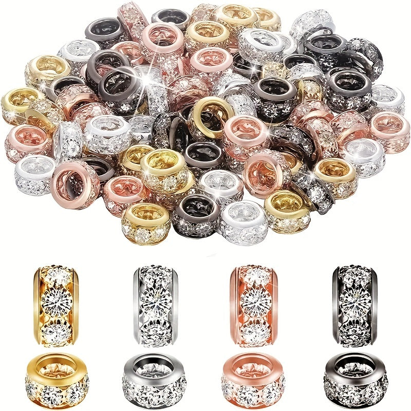 50pcs Large Hole Drill Ring Welding Jewelry Accessories Necklace Material