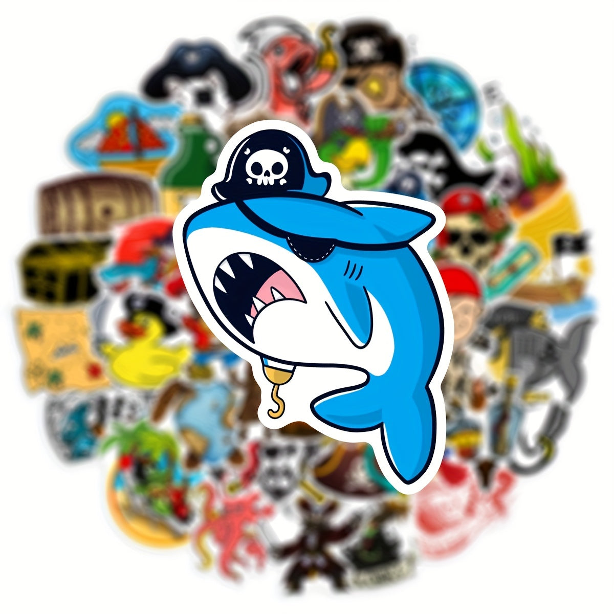 50pcs Cartoon Pirate Stickers Adults Waterproof Decals Water Bottles Laptops