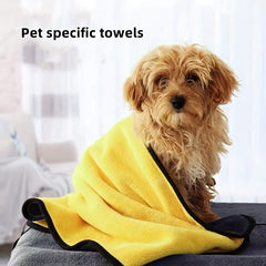 Soft Coral Fleece Pet Towel Quick Drying Machine Washable