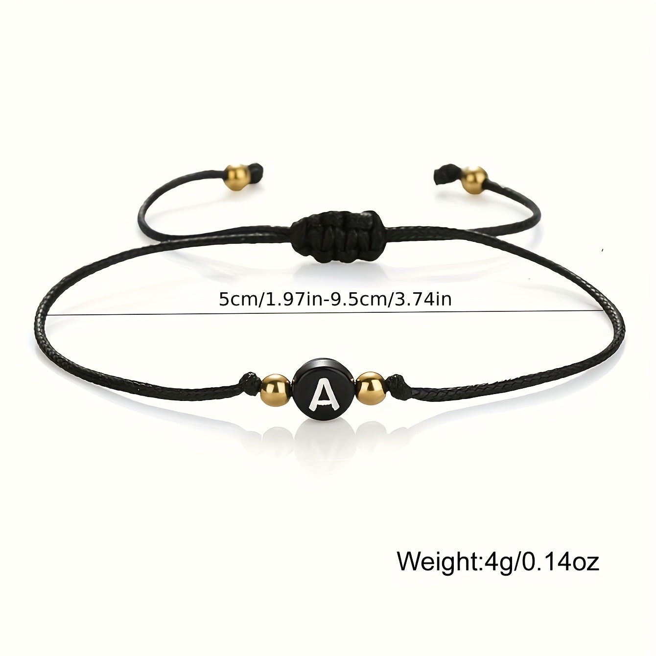 English Letters String Bracelet Women's Name Initial Rope Bracelet