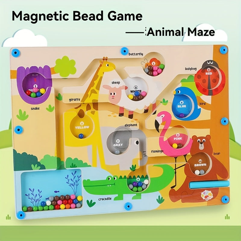 Magnetic Bead Walking Game Traffic Maze Toy Colorful Educational Gift