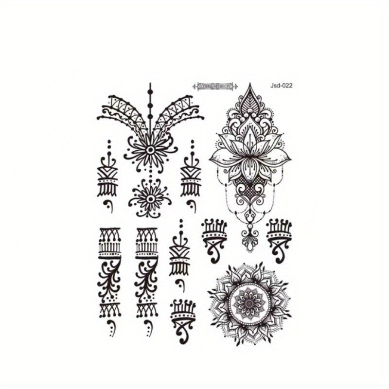 Waterproof Floral Temporary Tattoos for Women