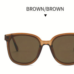 Square Frame Sunglasses Minimalist Metal Decor Glasses UV400