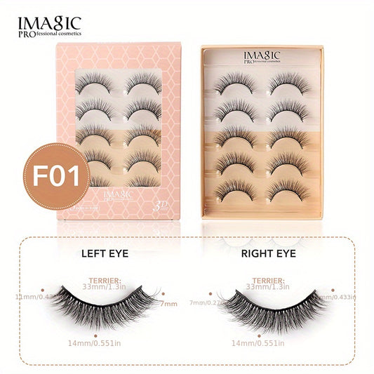 5 Pairs Self Adhesive False Eyelashes Natural Thick Simulation Reuse Eye Lashes