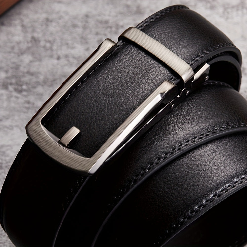 Men's Cowhide Belt w/Automatic Buckle, Formal Business Gift