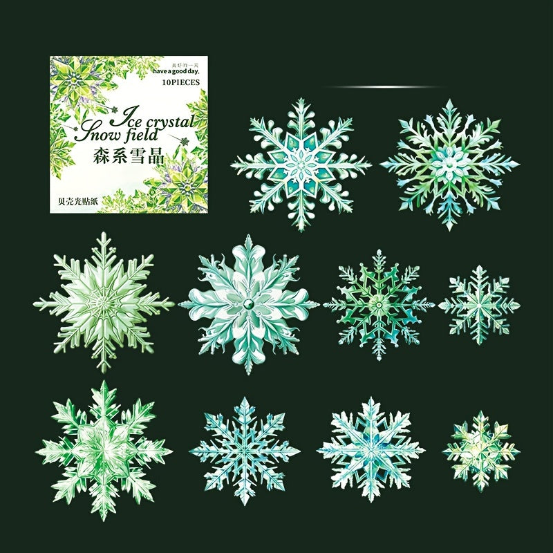 Snowflake Sticker Pack for Christmas Tree Decoration - Ice and Snow Series