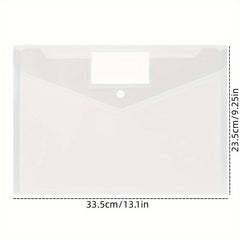 150pcs A4 File Bag Button File Bag With Label Bag