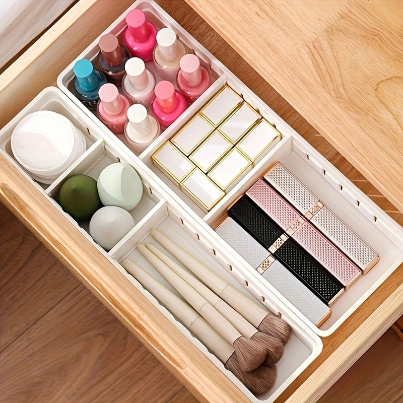 Removable Drawer Divided Storage Box for Kitchen Tableware and Jewelry