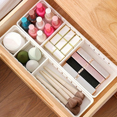 Removable Drawer Divided Storage Box for Kitchen Tableware and Jewelry