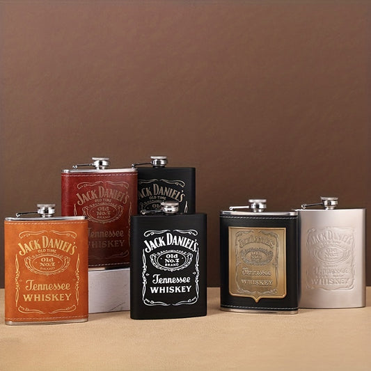 8oz Stainless Steel Square Flask - Perfect Gift for Family Friends and Christmas