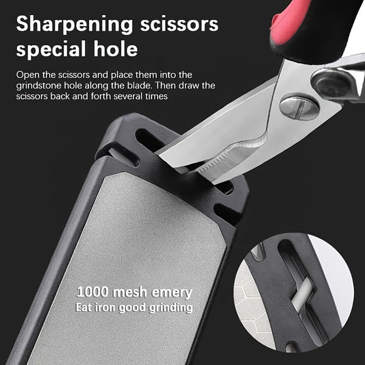 5-in-1 Double-sided Sharpener Tungsten Steel Ceramic Stone