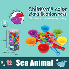 Rainbow Matching Game Animal Cognition Montessori Toy