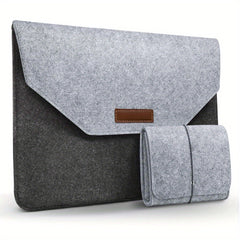 33 78 39 62 Cm Block Felt Laptop Bag With Small Electronic Accessory Storage Bag