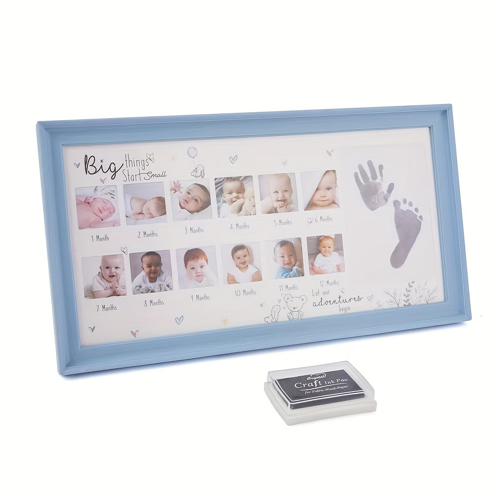 Baby's First Year Hand and Footprint Photo Frame
