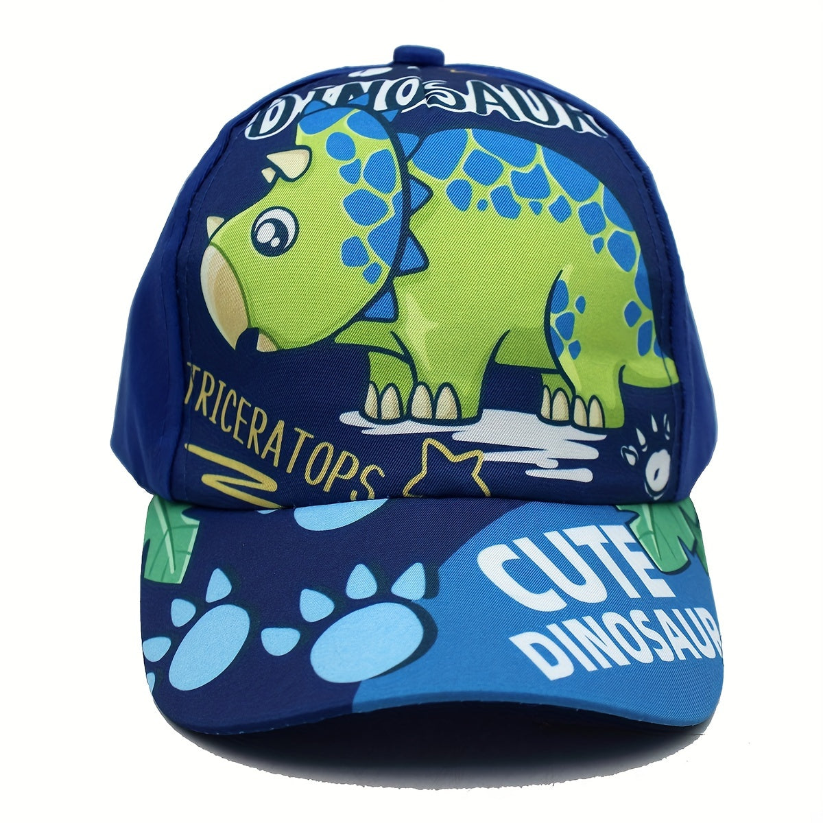 Dinosaur Embroidery Print Wide Brim Baseball Cap